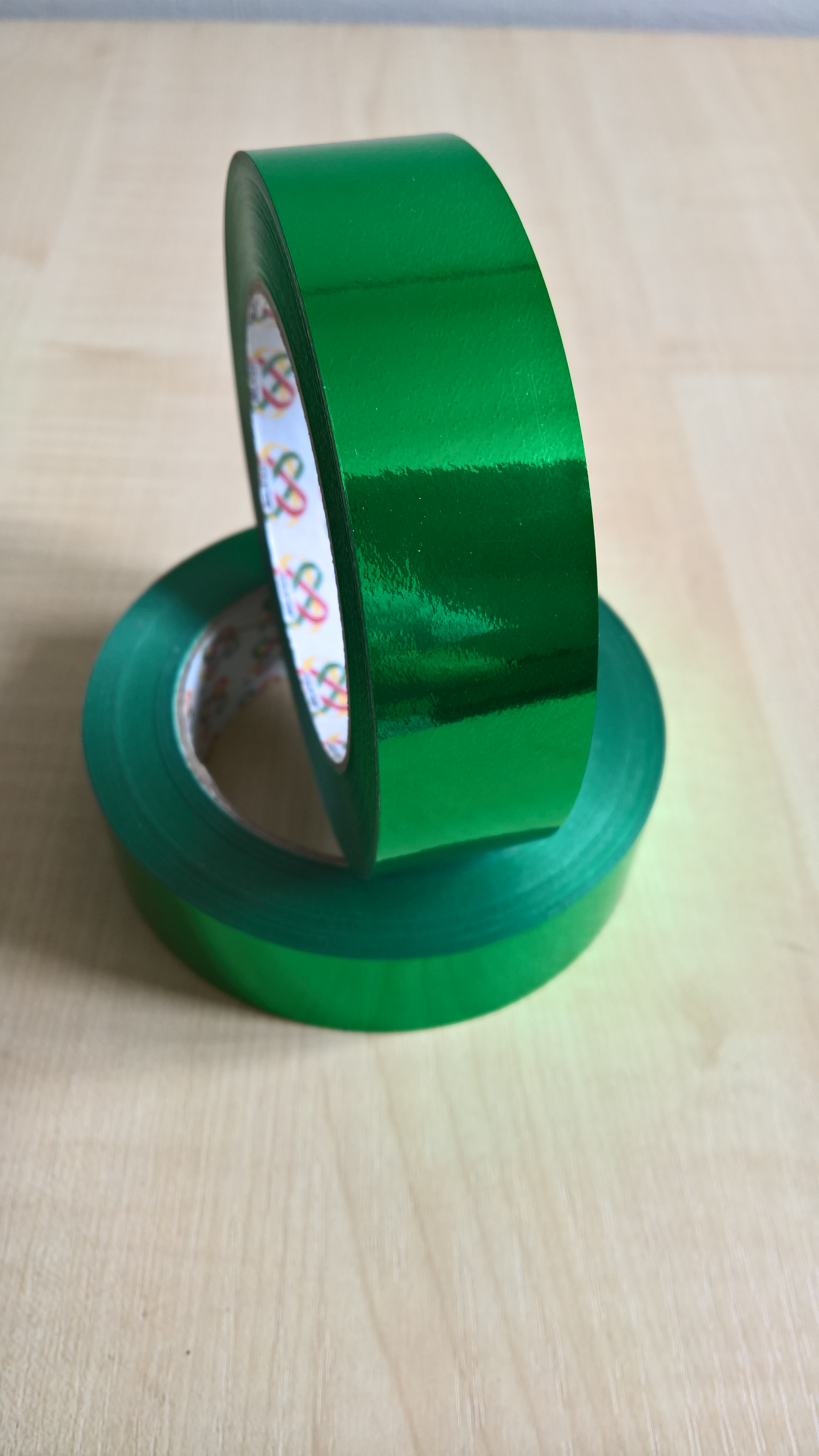 Stuha metalová zelená