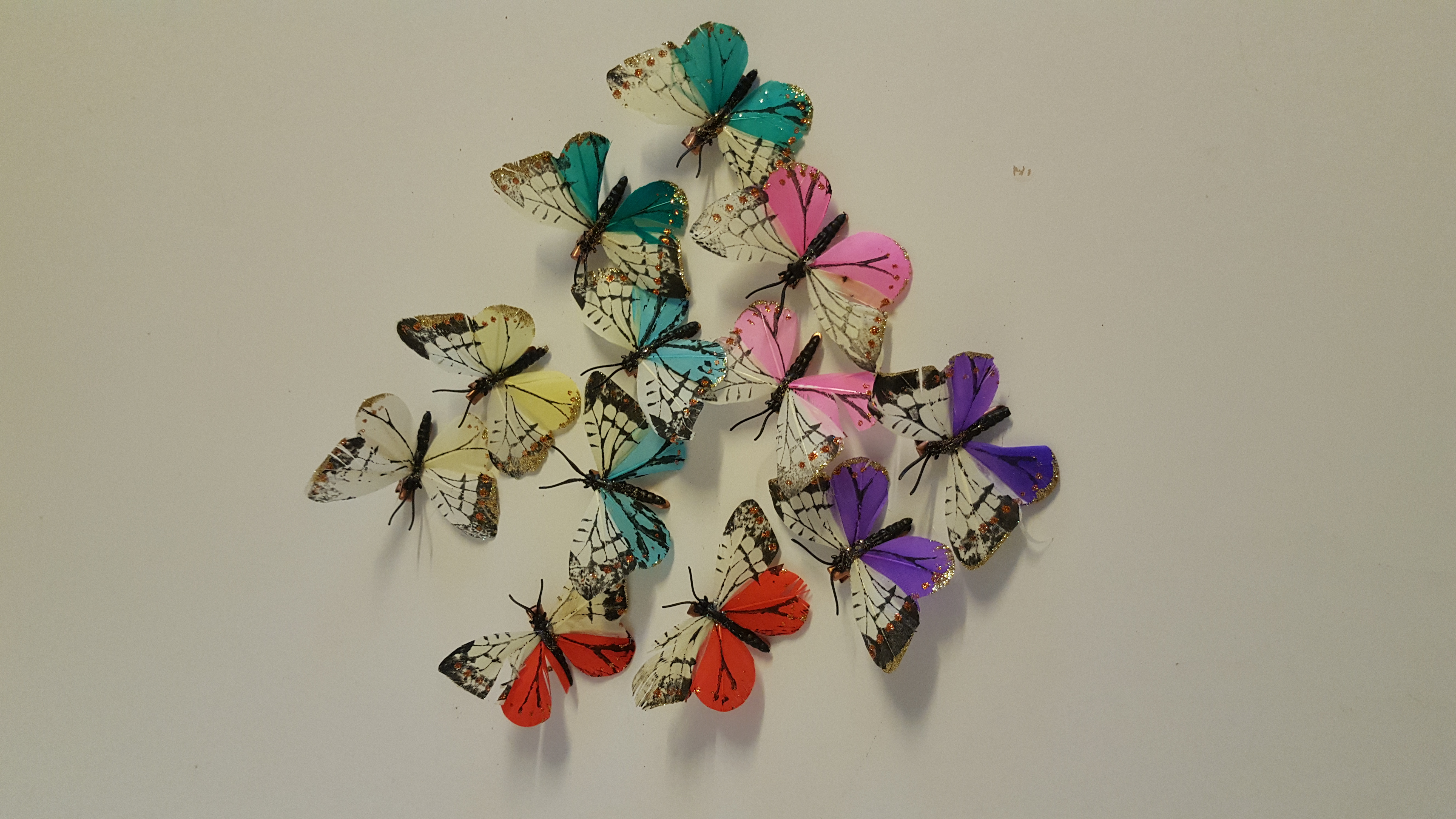 Dekoračné motýle na  štipci 8x5 cm