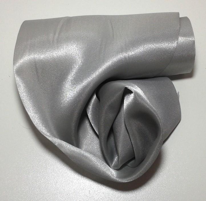 Organza saténová strieborná