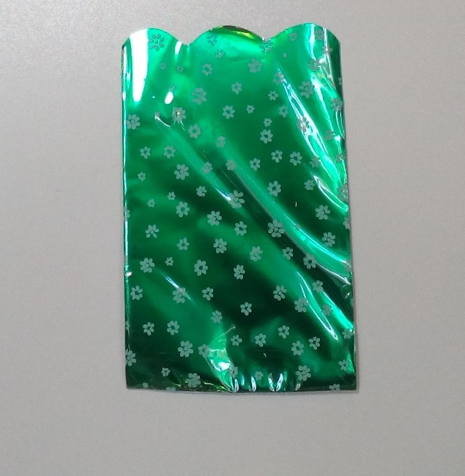 Darčekový sáčok zelený 10x15 cm s potlačou