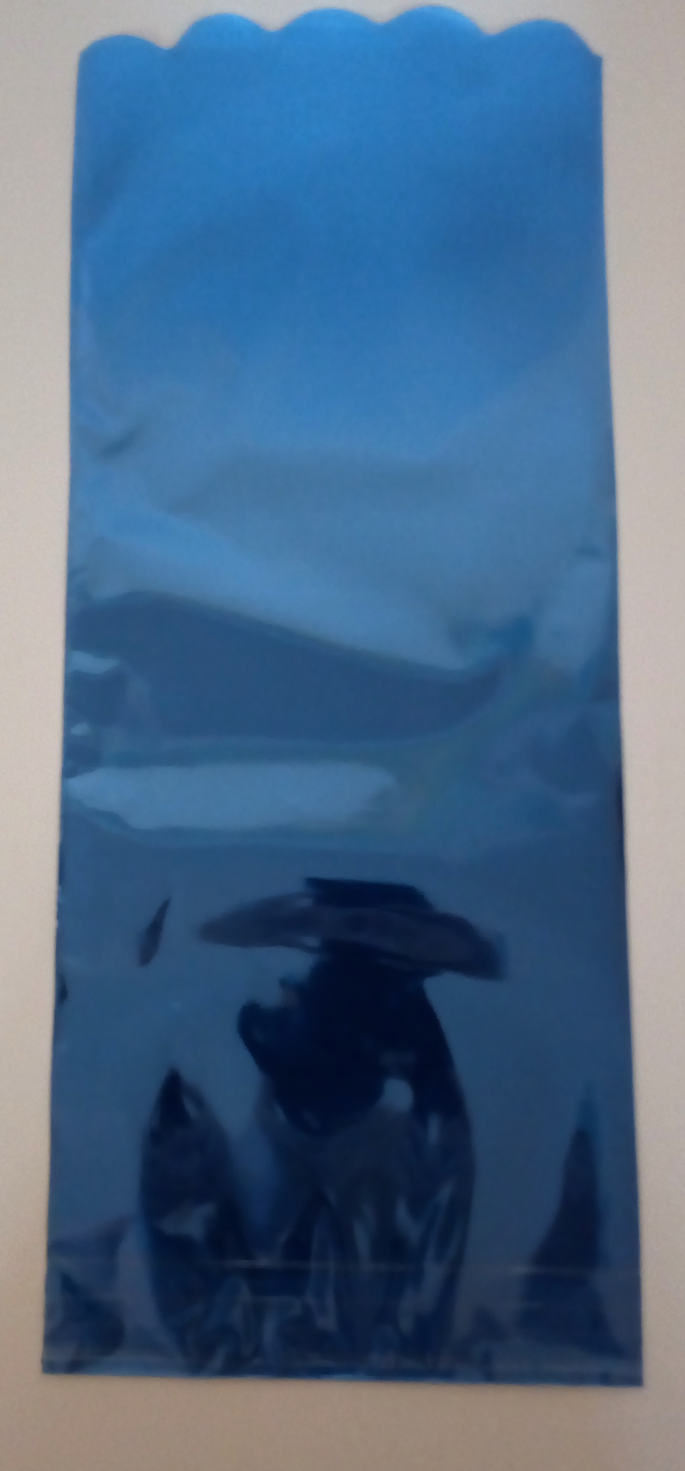Darčekový sáčok modrý 12x35 cm
