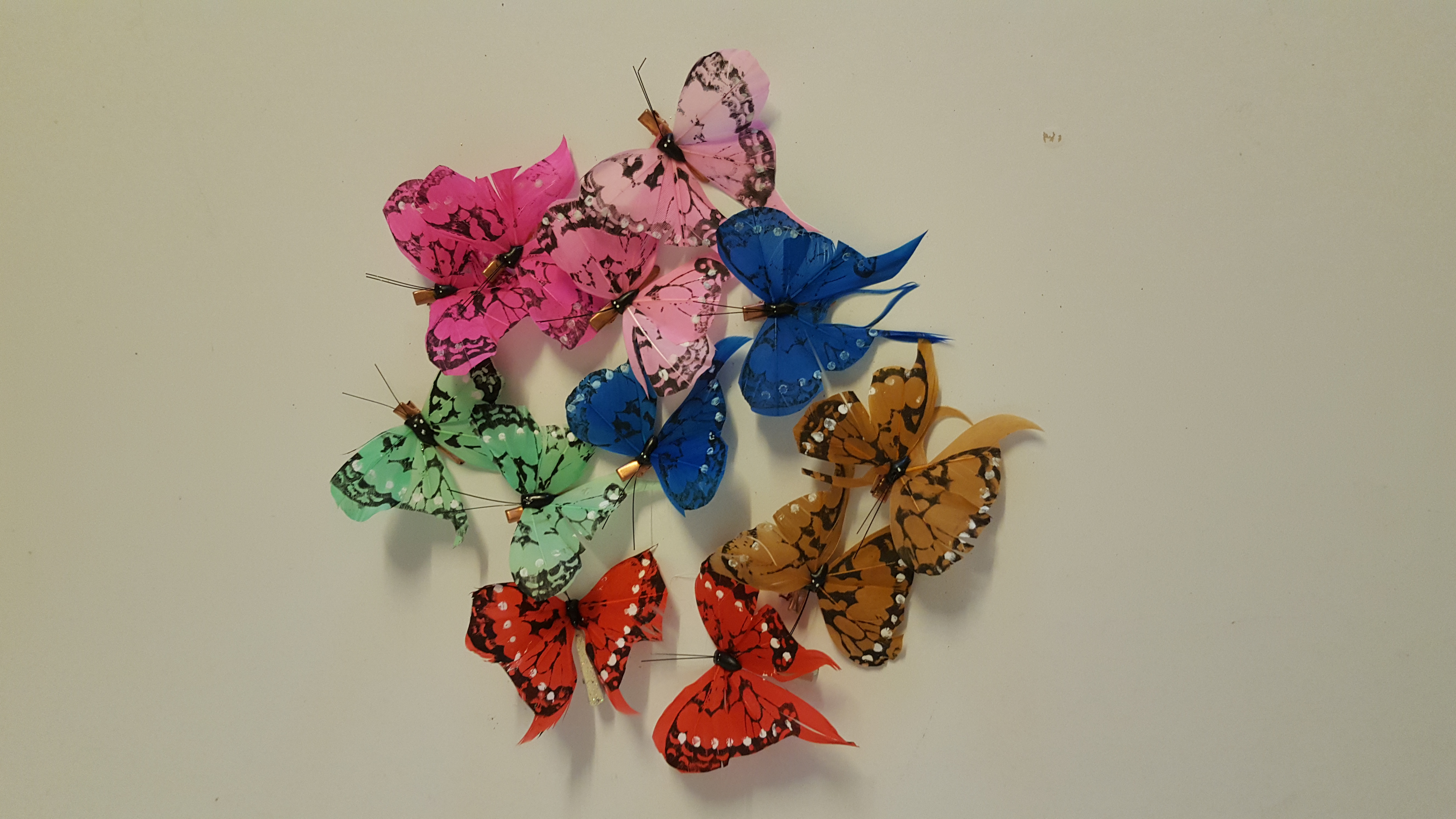 Dekoračné motýle na  štipci 8x5 cm