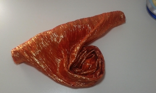 Organza krčená lesklá nepriehľadná